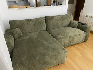 Sofá Verde Pana 4 Plazas