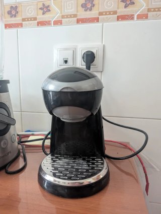 Cafetera de café molido negra