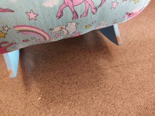 Mecedora infantil unicornios y arcoíris