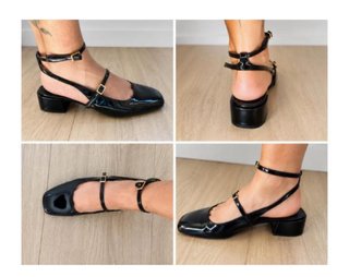 Zapatos Zara charol negros T.39