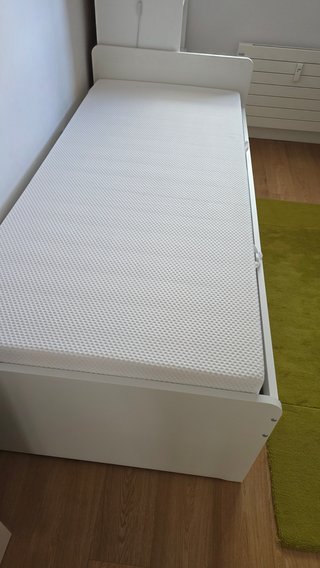 Cama nido IKEA SLÄKT blanca 90x200 + Colchón nido