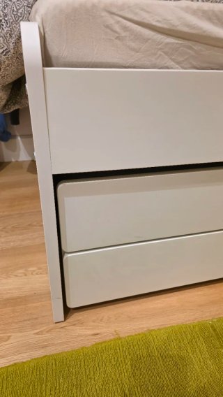 Cama nido IKEA SLÄKT blanca 90x200 + Colchón nido