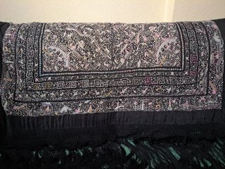 Manton Manila Cantonés Negro Multicolor
