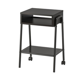 Mesita Auxiliar Ikea Negra con Ruedas noche