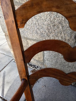 Pareja de butacas de madera tapizadas