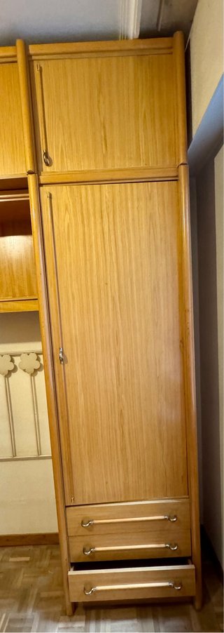 Armario ropero modular extraíble de madera