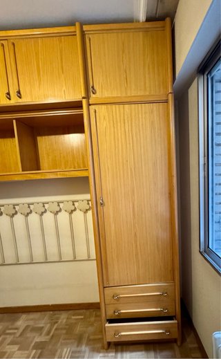 Armario ropero modular extraíble de madera