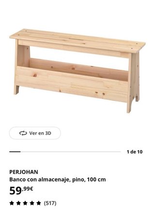 Banco PERJOHAN IKEA pino 100 cm