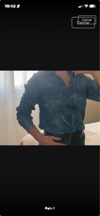 Camisa vaquera azul talla S