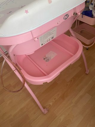 Urgente! Bañeera cambiador bebé rosa
