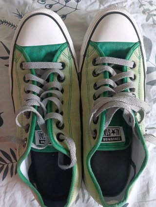 Converse Bicolor Verde y Blanco
