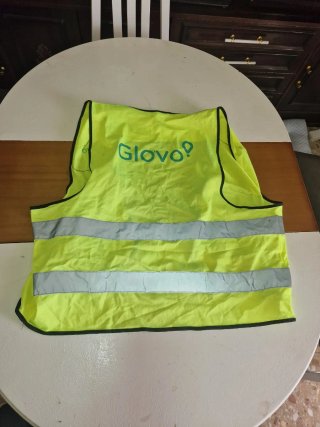 Mochila Glovo + Chubasquero + Chaleco Reflectante
