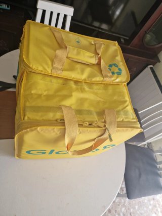 Mochila Glovo + Chubasquero + Chaleco Reflectante