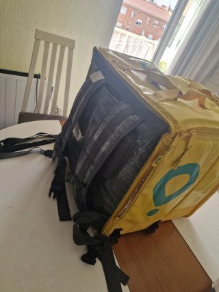 Mochila Glovo + Chubasquero + Chaleco Reflectante
