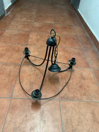 Lampara de forja con tulipa