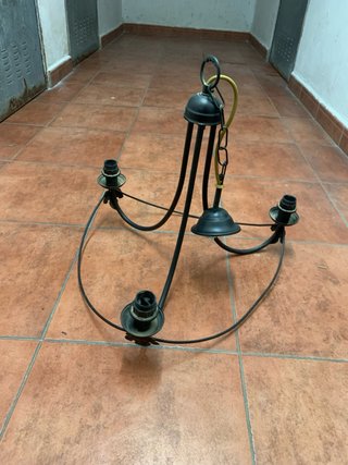 Lampara de forja con tulipa