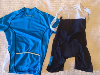 Maillot y culote Spiuk azul y blanco talla XL