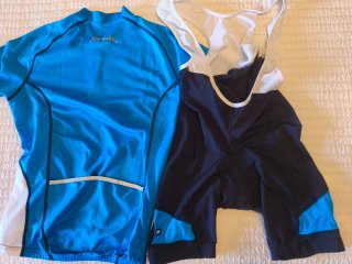 Maillot y culote Spiuk azul y blanco talla XL