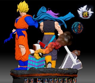 Figura Resina Trunks y Gohan del Futuro Diorama