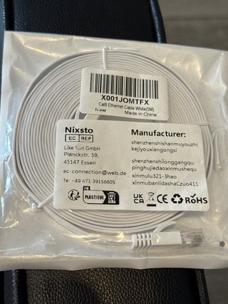 Cable Ethernet Nixsto Cat6 Blanco 5M
