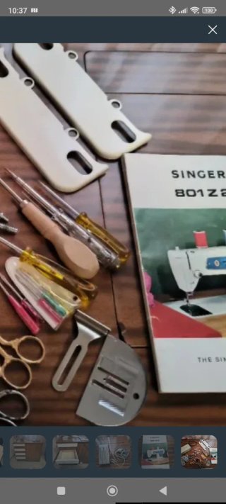 Caja metálica Singer 801Z2 con accesorios