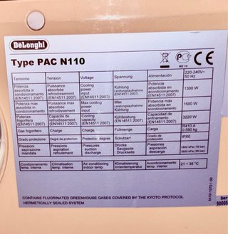 DeLonghi Pingüino Aire Acondicionado 11000 BTU