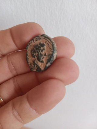 Moneda Romana Antigua as de Antonino pio