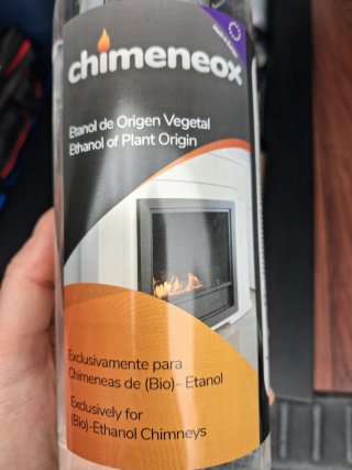 Estufa Bioetanol Negra con Cristal + 8 botes