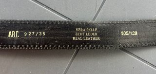 Cintura uomo vernice nera pelle 105 cm