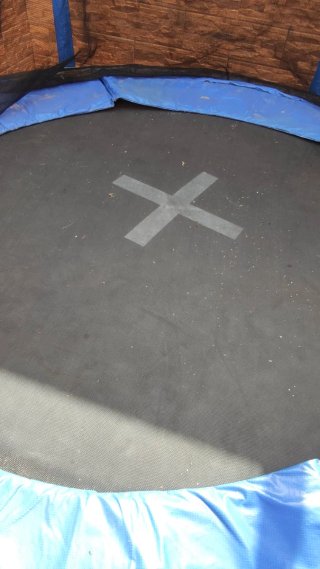 Cama elástica infantil con red de seguridad