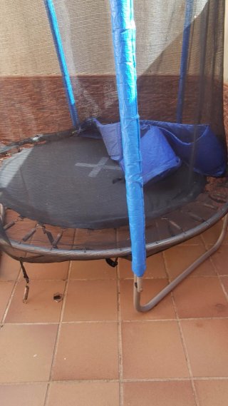 Cama elástica infantil con red de seguridad