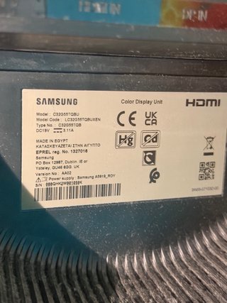 Monitor Samsung 32 Odyssey G5 Curvo (Golpe)