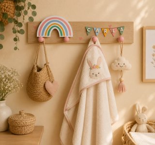 Perchero infantil personalizado madera