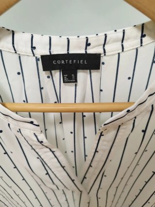 Camisa Cortefiel Mujer Talla XL Rayas Puntos
