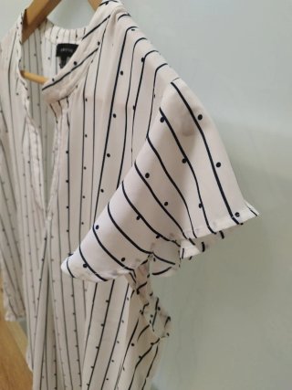 Camisa Cortefiel Mujer Talla XL Rayas Puntos