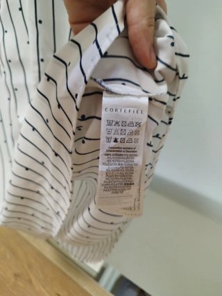 Camisa Cortefiel Mujer Talla XL Rayas Puntos