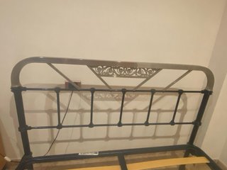 Cama forja vintage negra