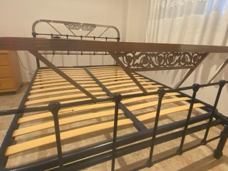 Cama forja vintage negra
