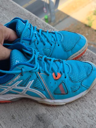 Scarpe Asics Gel-Spike Azzurre e Arancioni