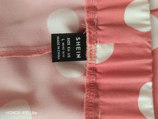 Falda lunares rosa y blanca talla única