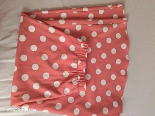 Falda lunares rosa y blanca talla única