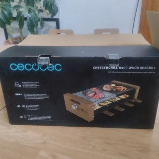 Raclette con plancha y 8 sartenes (cecotec)