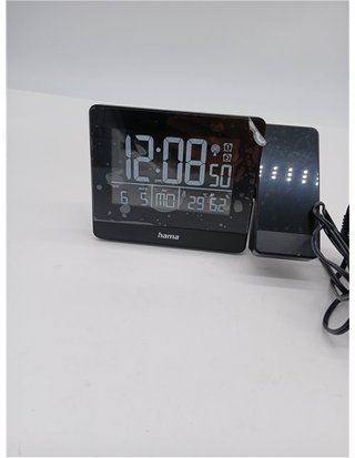 Hama | Reloj Despertador Digital con proyección de la Hora en Techo o Pared (Radio Reloj Despertador - Sensores táctiles - 2 alarm