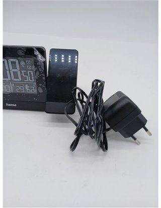 Hama | Reloj Despertador Digital con proyección de la Hora en Techo o Pared (Radio Reloj Despertador - Sensores táctiles - 2 alarm