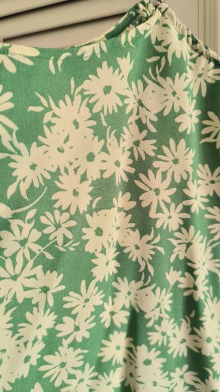 Mango Top Verde Estampado fresquito Talla XL