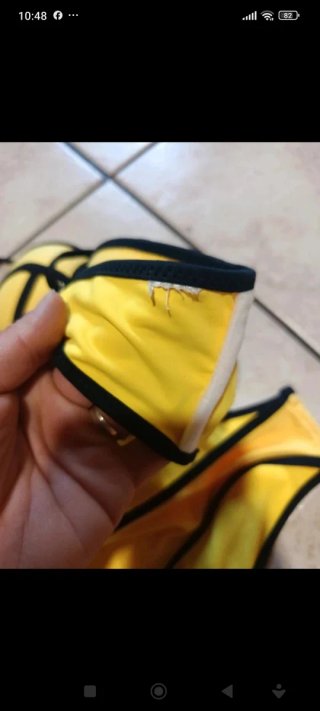 Costume da bagno donna giallo taglia M