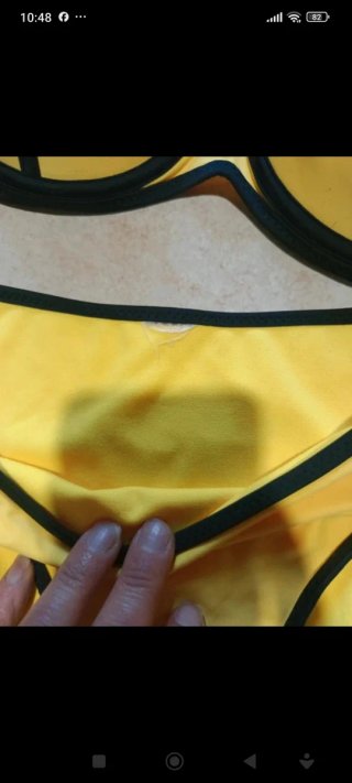 Costume da bagno donna giallo taglia M