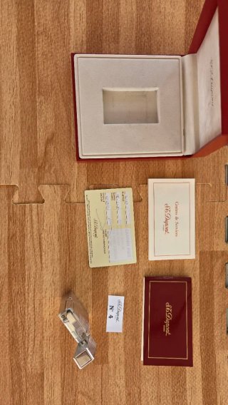 Encendedor S.T. Dupont Plata Ligne 2 completo