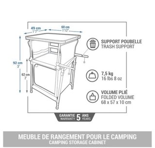Mueble Cocina Camping Plegable Quechua