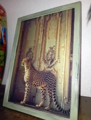 Cuadros Guepardo y Tigre Puerta Vintage